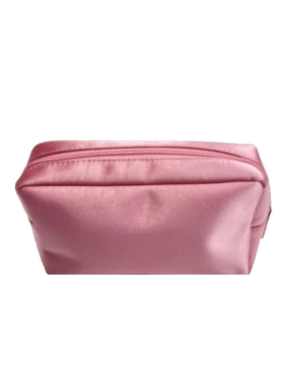 Clinique Pink Makeup Bag Zip Up Water-Resistant Small Cosmetic Travel Carrier